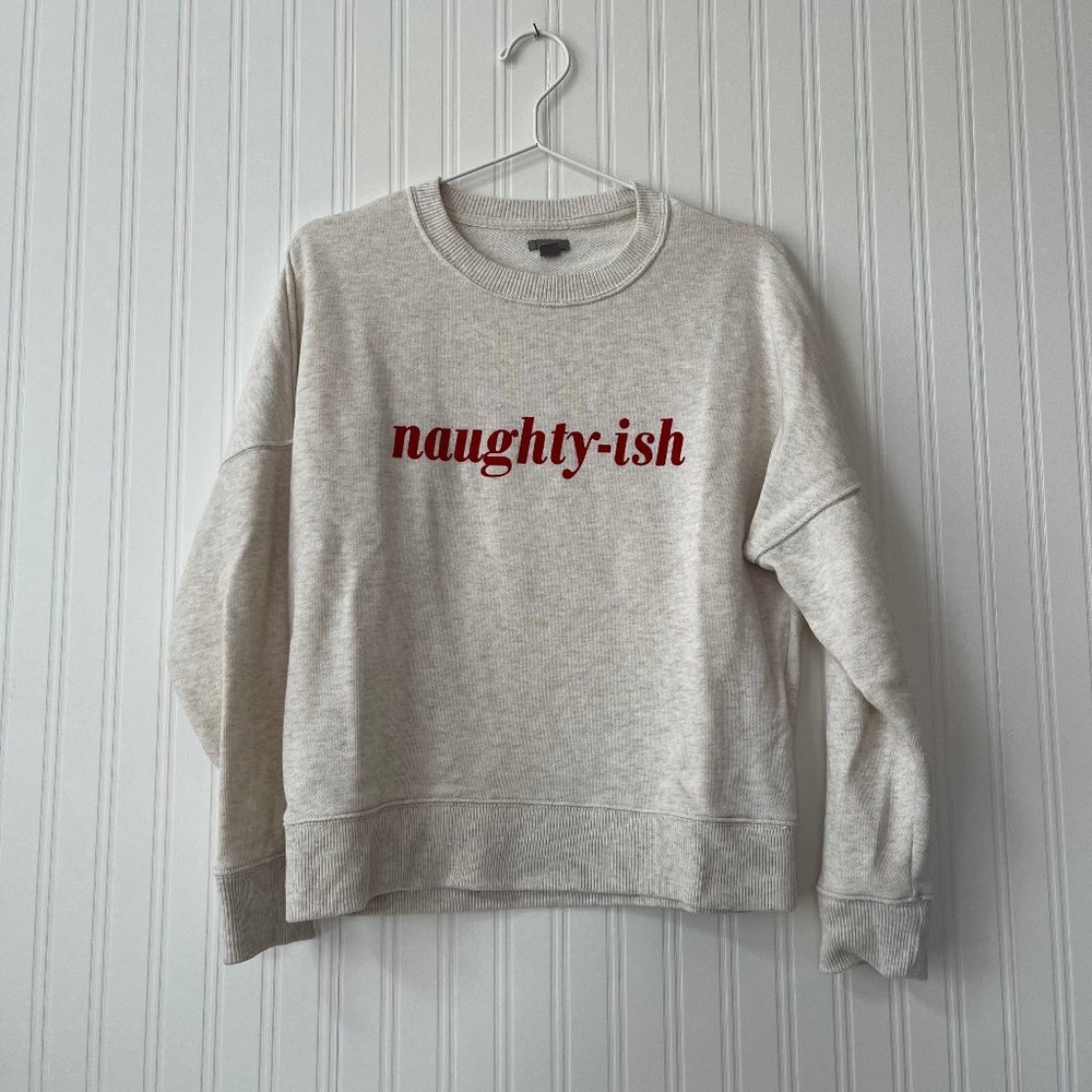 naughty-ish Graphic Holiday Christmas Sweatshirt